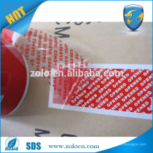 Die cutting Custom tamper proof void blue tape,wholesale factory high quality once remove it will leave "void" text tape